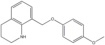 8-(4-methoxyphenoxymethyl)-1,2,3,4-tetrahydroquinoline Struktur