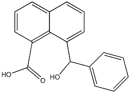 8-[hydroxy(phenyl)methyl]naphthalene-1-carboxylic acid Struktur