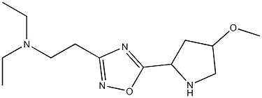 diethyl({2-[5-(4-methoxypyrrolidin-2-yl)-1,2,4-oxadiazol-3-yl]ethyl})amine Struktur