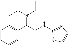 diethyl[1-phenyl-2-(1,3-thiazol-2-ylamino)ethyl]amine Struktur