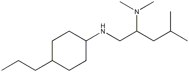 dimethyl({4-methyl-1-[(4-propylcyclohexyl)amino]pentan-2-yl})amine Struktur