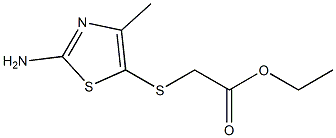 ethyl [(2-amino-4-methyl-1,3-thiazol-5-yl)thio]acetate Struktur