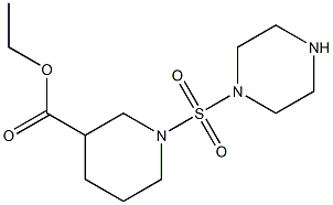 ethyl 1-(piperazine-1-sulfonyl)piperidine-3-carboxylate Struktur