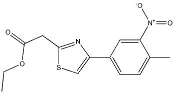 ethyl 2-[4-(4-methyl-3-nitrophenyl)-1,3-thiazol-2-yl]acetate Struktur