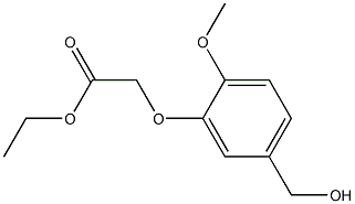 ethyl 2-[5-(hydroxymethyl)-2-methoxyphenoxy]acetate Struktur