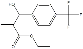 ethyl 2-{hydroxy[4-(trifluoromethyl)phenyl]methyl}prop-2-enoate Struktur