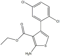 ethyl 2-amino-4-(2,5-dichlorophenyl)thiophene-3-carboxylate Struktur