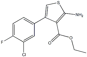 ethyl 2-amino-4-(3-chloro-4-fluorophenyl)thiophene-3-carboxylate Struktur