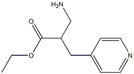 ethyl 3-amino-2-(pyridin-4-ylmethyl)propanoate Struktur