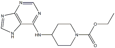 ethyl 4-(7H-purin-6-ylamino)piperidine-1-carboxylate Struktur