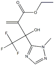 ethyl 4,4,4-trifluoro-3-hydroxy-3-(1-methyl-1H-1,2,4-triazol-5-yl)-2-methylidenebutanoate Struktur