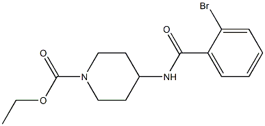 ethyl 4-[(2-bromobenzene)amido]piperidine-1-carboxylate Struktur