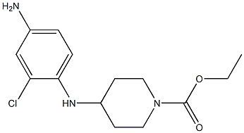 ethyl 4-[(4-amino-2-chlorophenyl)amino]piperidine-1-carboxylate Struktur