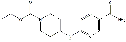 ethyl 4-[(5-carbamothioylpyridin-2-yl)amino]piperidine-1-carboxylate Struktur