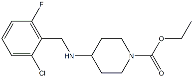 ethyl 4-{[(2-chloro-6-fluorophenyl)methyl]amino}piperidine-1-carboxylate Struktur