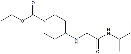 ethyl 4-{[(butan-2-ylcarbamoyl)methyl]amino}piperidine-1-carboxylate Struktur