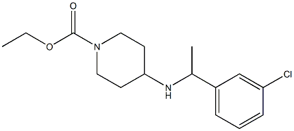 ethyl 4-{[1-(3-chlorophenyl)ethyl]amino}piperidine-1-carboxylate Struktur