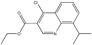 ethyl 4-chloro-8-(propan-2-yl)quinoline-3-carboxylate Struktur