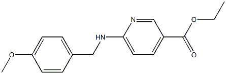 ethyl 6-{[(4-methoxyphenyl)methyl]amino}pyridine-3-carboxylate Struktur