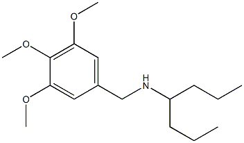 heptan-4-yl[(3,4,5-trimethoxyphenyl)methyl]amine Struktur