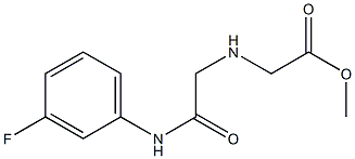 methyl 2-({[(3-fluorophenyl)carbamoyl]methyl}amino)acetate Struktur