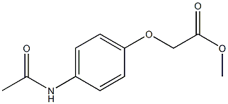 methyl 2-(4-acetamidophenoxy)acetate Struktur