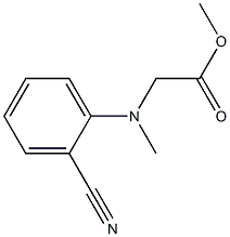 methyl 2-[(2-cyanophenyl)(methyl)amino]acetate Struktur