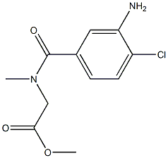 methyl 2-[(3-amino-4-chlorophenyl)-N-methylformamido]acetate Struktur