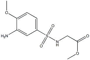 methyl 2-[(3-amino-4-methoxybenzene)sulfonamido]acetate Struktur