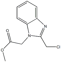 methyl 2-[2-(chloromethyl)-1H-1,3-benzodiazol-1-yl]acetate Struktur