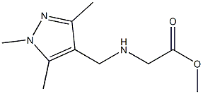 methyl 2-{[(1,3,5-trimethyl-1H-pyrazol-4-yl)methyl]amino}acetate Struktur