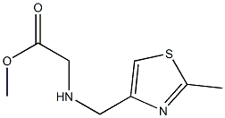 methyl 2-{[(2-methyl-1,3-thiazol-4-yl)methyl]amino}acetate Struktur