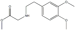 methyl 2-{[2-(3,4-dimethoxyphenyl)ethyl]amino}acetate Struktur