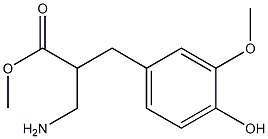 methyl 3-amino-2-[(4-hydroxy-3-methoxyphenyl)methyl]propanoate Struktur