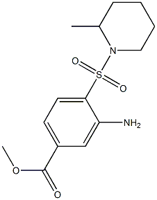 methyl 3-amino-4-[(2-methylpiperidine-1-)sulfonyl]benzoate Struktur