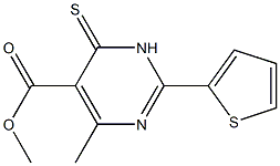 methyl 4-methyl-2-thien-2-yl-6-thioxo-1,6-dihydropyrimidine-5-carboxylate Struktur