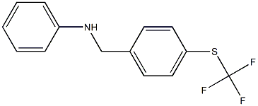 N-({4-[(trifluoromethyl)sulfanyl]phenyl}methyl)aniline Struktur