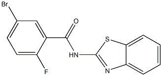 N-(1,3-benzothiazol-2-yl)-5-bromo-2-fluorobenzamide Struktur