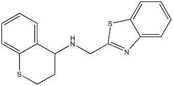 N-(1,3-benzothiazol-2-ylmethyl)-3,4-dihydro-2H-1-benzothiopyran-4-amine Struktur