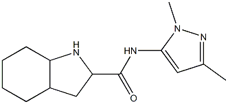 N-(1,3-dimethyl-1H-pyrazol-5-yl)octahydro-1H-indole-2-carboxamide Struktur