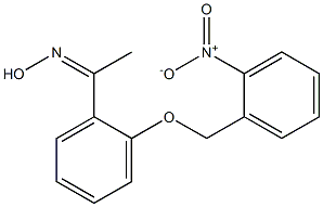 N-(1-{2-[(2-nitrophenyl)methoxy]phenyl}ethylidene)hydroxylamine Struktur