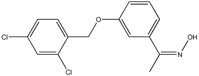 N-(1-{3-[(2,4-dichlorophenyl)methoxy]phenyl}ethylidene)hydroxylamine Struktur