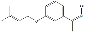 N-(1-{3-[(3-methylbut-2-en-1-yl)oxy]phenyl}ethylidene)hydroxylamine Struktur