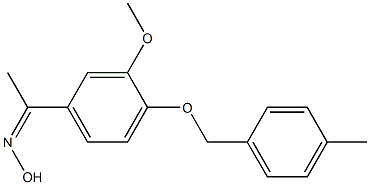 N-(1-{3-methoxy-4-[(4-methylphenyl)methoxy]phenyl}ethylidene)hydroxylamine Struktur