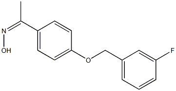 N-(1-{4-[(3-fluorophenyl)methoxy]phenyl}ethylidene)hydroxylamine Struktur