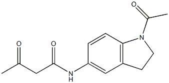 N-(1-acetyl-2,3-dihydro-1H-indol-5-yl)-3-oxobutanamide Struktur