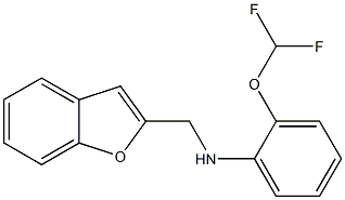 N-(1-benzofuran-2-ylmethyl)-2-(difluoromethoxy)aniline Struktur