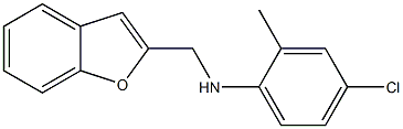 N-(1-benzofuran-2-ylmethyl)-4-chloro-2-methylaniline Struktur