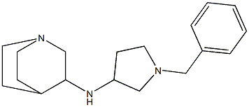 N-(1-benzylpyrrolidin-3-yl)-1-azabicyclo[2.2.2]octan-3-amine Struktur