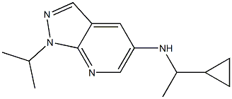 N-(1-cyclopropylethyl)-1-(propan-2-yl)-1H-pyrazolo[3,4-b]pyridin-5-amine Struktur